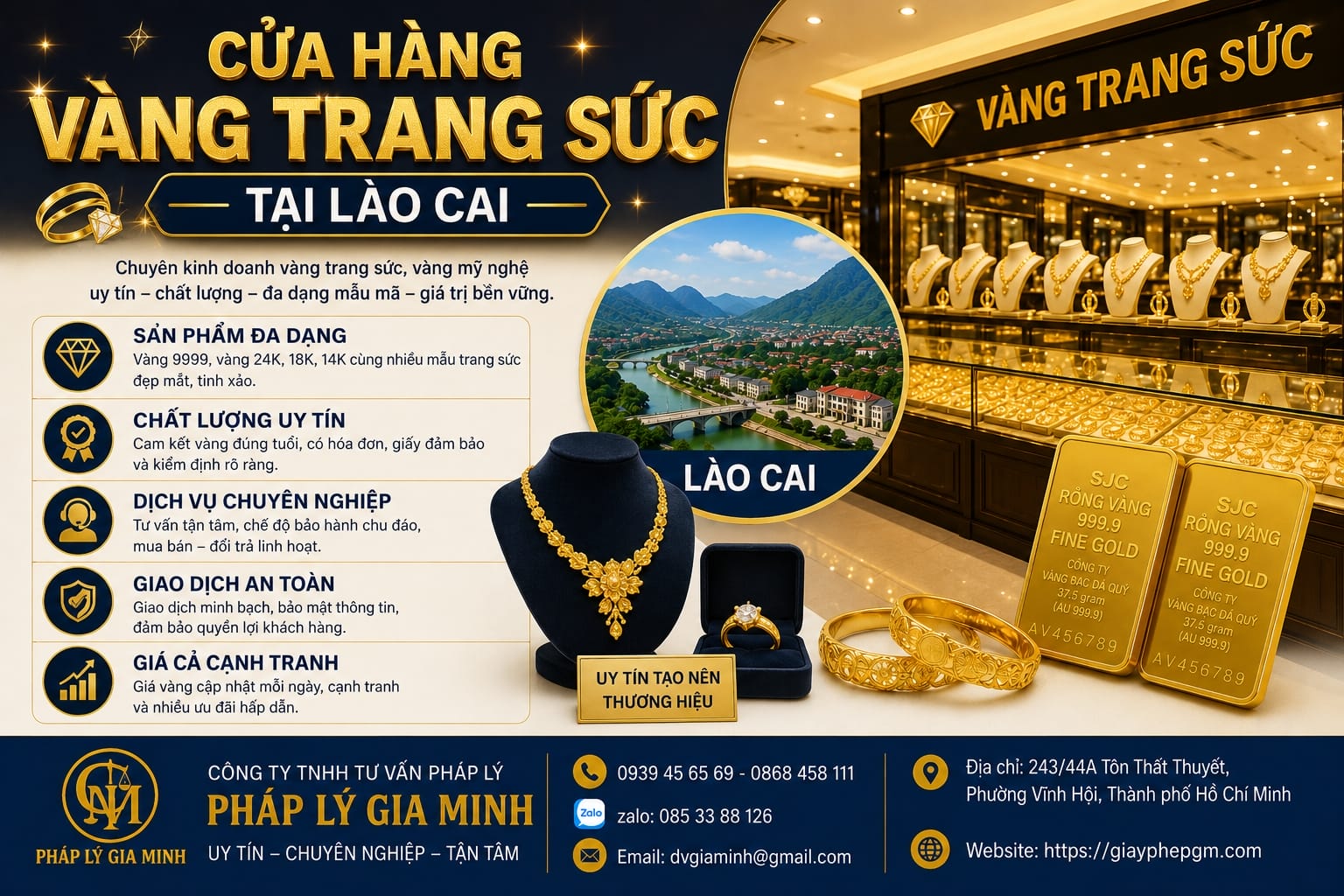 Thành Lập Công Ty Kinh Doanh Vàng Tại Lào Cai – Điều Kiện, Hồ Sơ Và Kinh Nghiệm Thực Tế Mới Nhất 16 Cửa hàng vàng trang sức tại Lào Cai