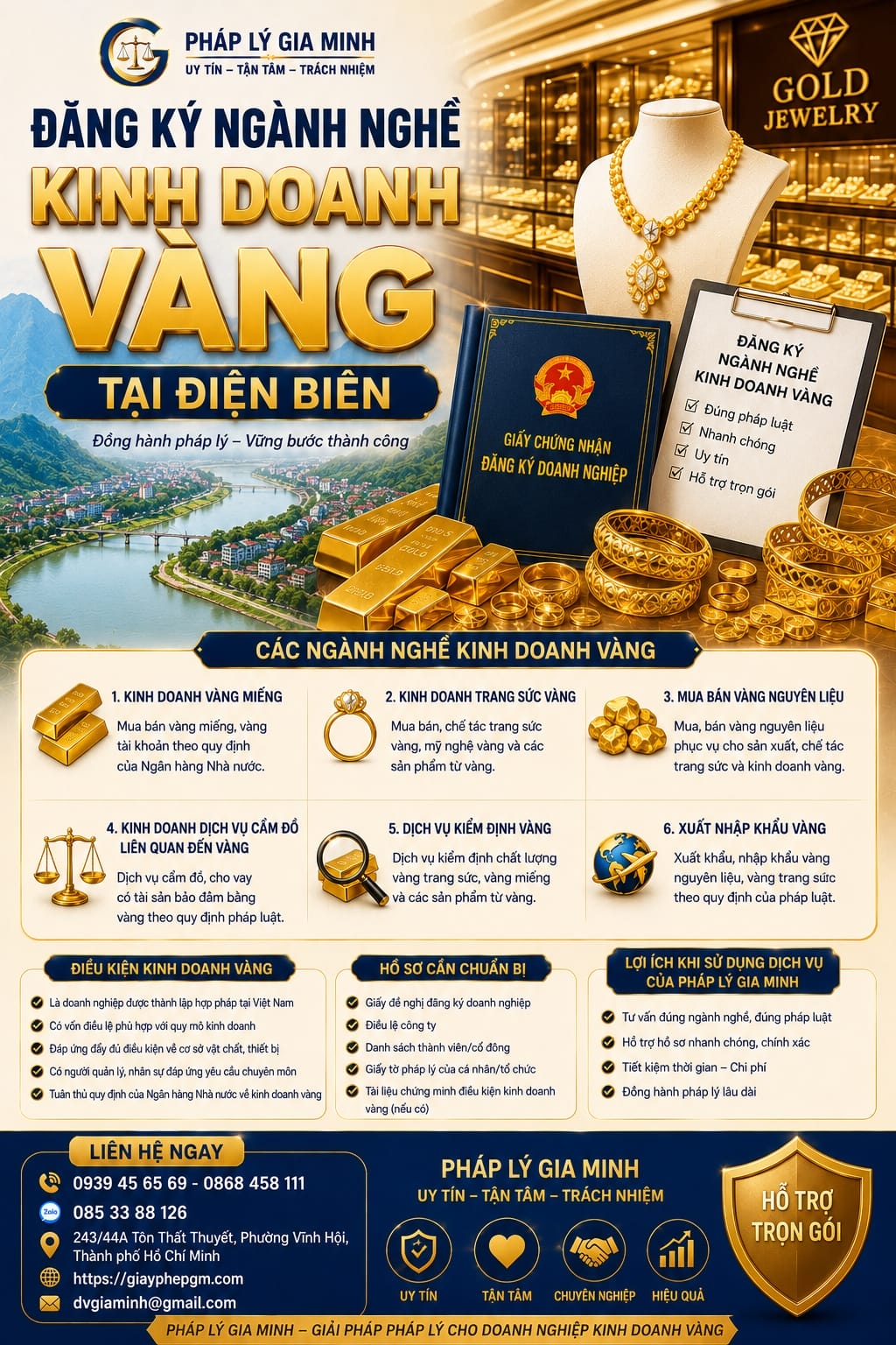 Thành Lập Công Ty Kinh Doanh Vàng Tại Điện Biên – Điều Kiện, Hồ Sơ Và Kinh Nghiệm Thực Tế Từ Chuyên Gia 11 Đăng ký ngành nghề kinh doanh vàng tại Điện Biên