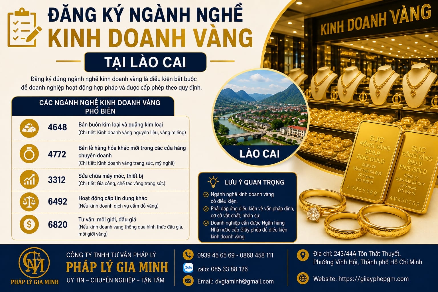 Thành Lập Công Ty Kinh Doanh Vàng Tại Lào Cai – Điều Kiện, Hồ Sơ Và Kinh Nghiệm Thực Tế Mới Nhất 13 Đăng ký ngành nghề kinh doanh vàng tại Lào Cai