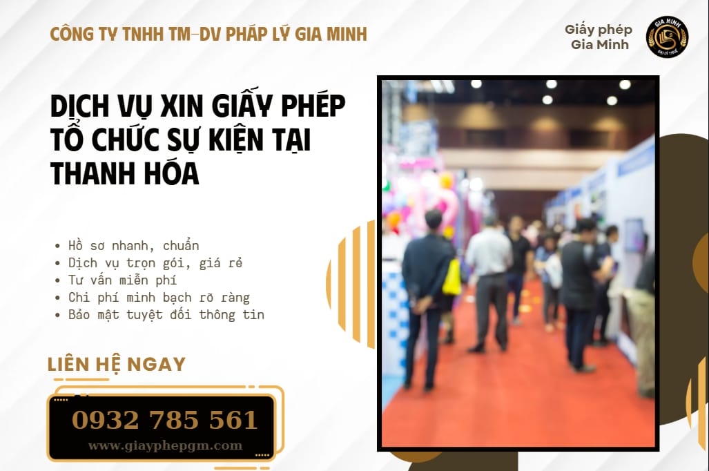 Dịch vụ xin giấy phép tổ chức sự kiện tại Thanh Hóa