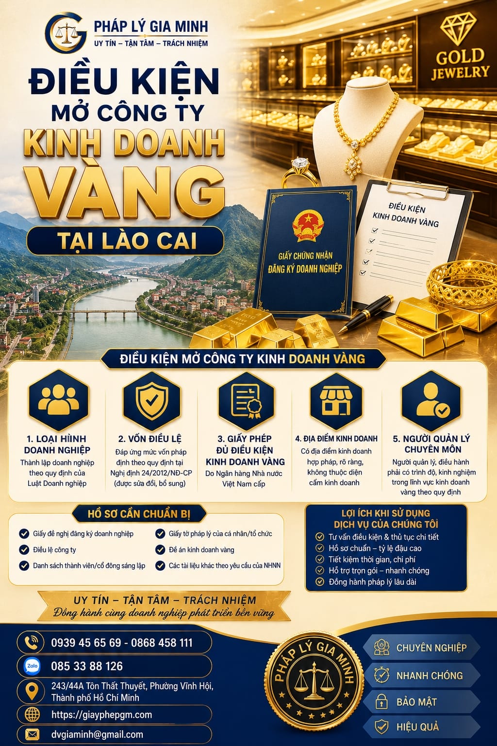 Thành Lập Công Ty Kinh Doanh Vàng Tại Lào Cai – Điều Kiện, Hồ Sơ Và Kinh Nghiệm Thực Tế Mới Nhất 12 Điều kiện mở công ty kinh doanh vàng Lào Cai