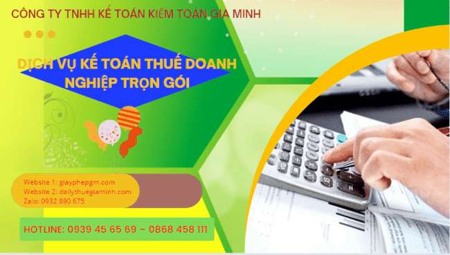 Dịch vụ kế toán thuế doanh nghiệp trọn gói tại Vĩnh Long