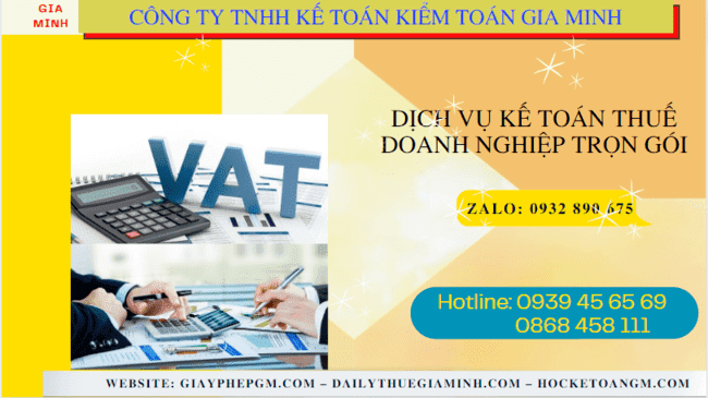 Đơn vị cung cấp dịch vụ kế toán thuế doanh nghiệp ở Vĩnh Long 