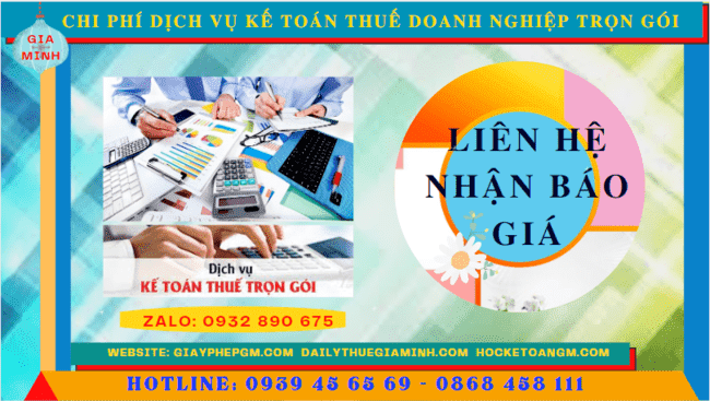 Bảng giá dịch vụ kế toán doanh nghiệp ở Bạc Liêu 