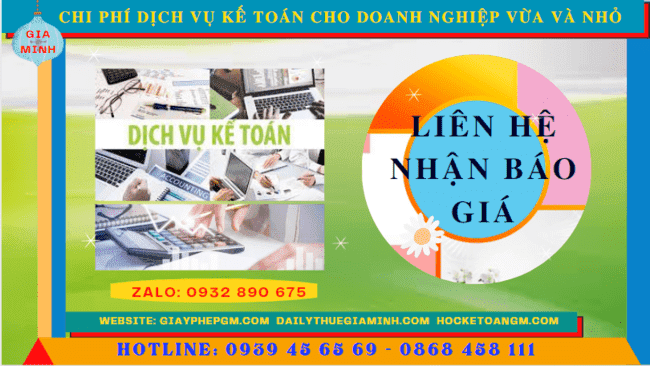 Bảng giá dịch vụ kế toán cho doanh nghiệp nhỏ và vừa ở Vĩnh Long