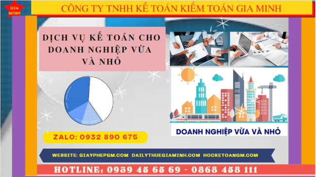 Dịch vụ kế toán cho doanh nghiệp vừa và nhỏ trọn gói ở Cà Mau