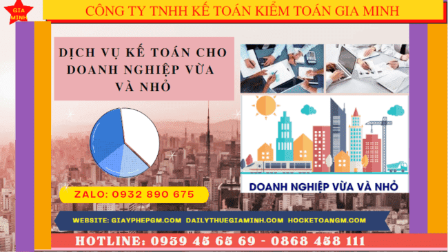 Dịch vụ kế toán cho doanh nghiệp vừa và nhỏ trọn gói ở Đồng Tháp
