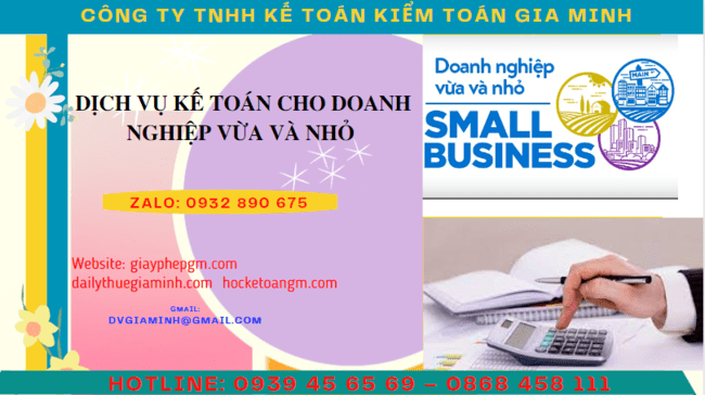 Dịch vụ kế toán cho doanh nghiệp vừa và nhỏ tại tt huế