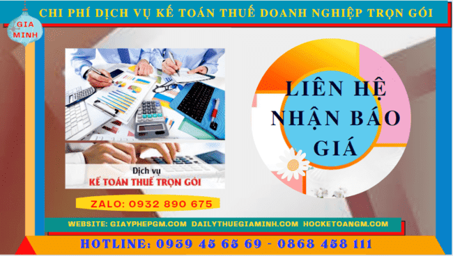 Bảng giá dịch vụ kế toán doanh nghiệp ở Trà Vinh 