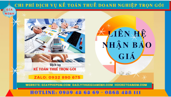 Bảng giá dịch vụ kế toán doanh nghiệp ở Bình Phước 