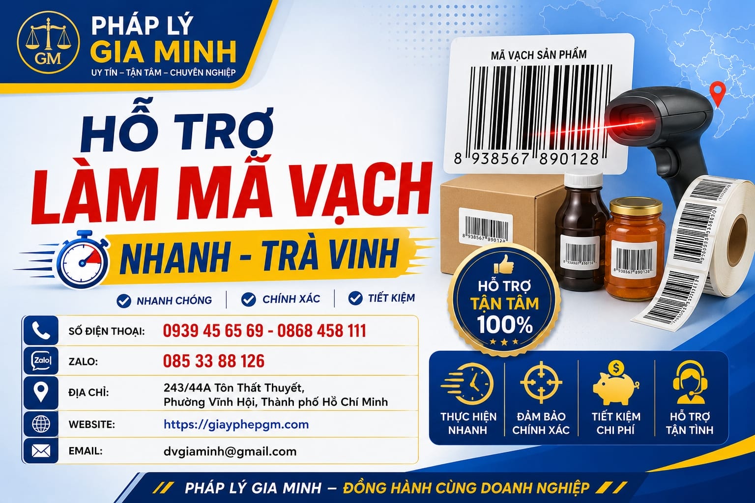 H1: Dịch vụ làm mã số mã vạch tại Trà Vinh – Hướng dẫn chi tiết 2025 5 Hỗ trợ làm mã vạch nhanh Trà Vinh