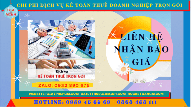 Bảng giá dịch vụ kế toán doanh nghiệp ở Bình Định 