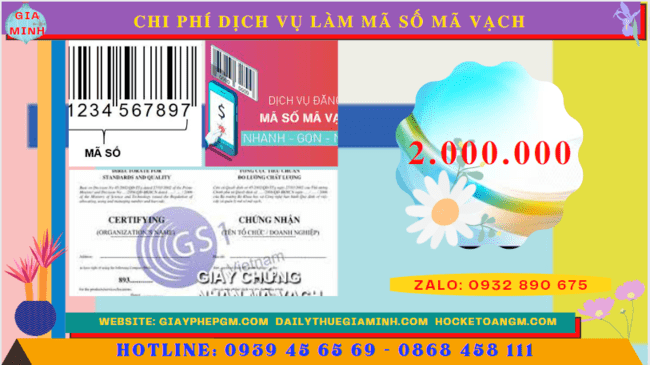DỊCH VỤ LÀM MÃ SỐ MÃ VẠCH TẠI BÌNH THUẬN 5 Chi phí đăng ký mã vạch uy tín trọn gói tại Bình Thuận