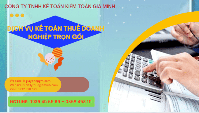 Dịch vụ kế toán thuế doanh nghiệp trọn gói tại Nghệ An