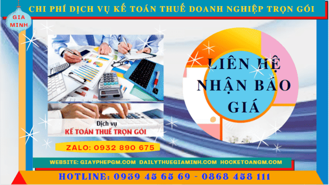Bảng giá dịch vụ kế toán doanh nghiệp ở Hà Tĩnh 