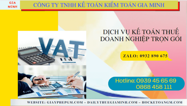 Đơn vị cung cấp dịch vụ kế toán thuế doanh nghiệp ở Thái Bình 