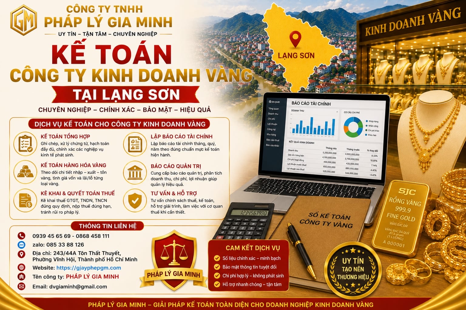 Thành lập công ty kinh doanh vàng tại Lạng Sơn – Điều kiện, thủ tục và kinh nghiệm thực tế từ chuyên gia 14 Kế toán công ty kinh doanh vàng Lạng Sơn