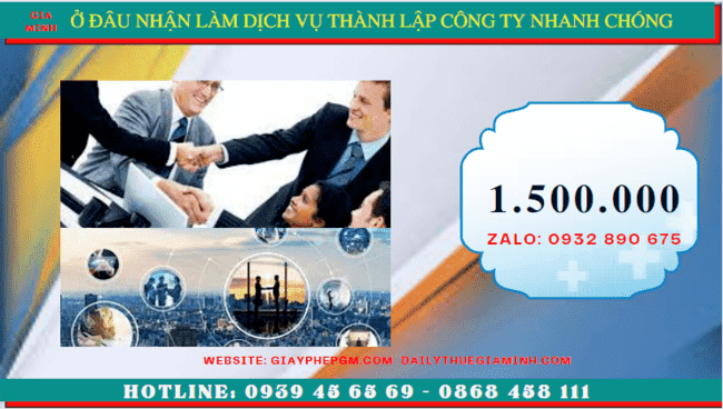 Chi phí dịch vụ thành lập công ty trọn gói tại Hà Tĩnh