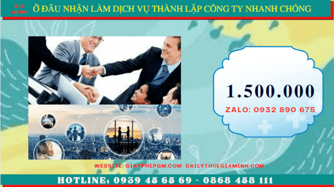 Chi phí dịch vụ thành lập công ty trọn gói tại Thanh Hóa