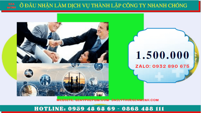 Chi phí dịch vụ thành lập công ty trọn gói tại Thành Phố Huế