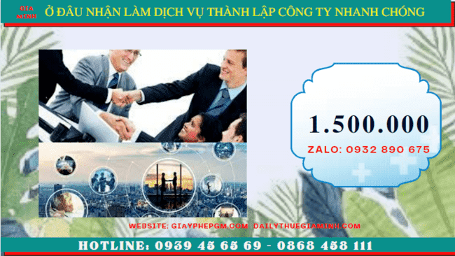 Chi phí dịch vụ thành lập công ty trọn gói tại Thái Bình
