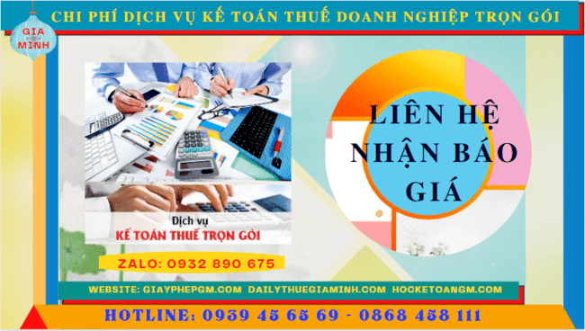 Dịch vụ kế toán thuế doanh nghiệp trọn gói tại Điện Biên 5 Bảng giá dịch vụ kế toán doanh nghiệp ở Điện Biên