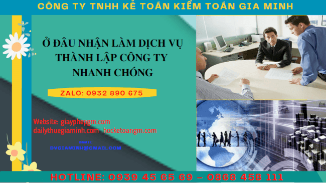 Dịch vụ thành lập công ty nhanh trọn gói giá rẻ tại Yên Bái