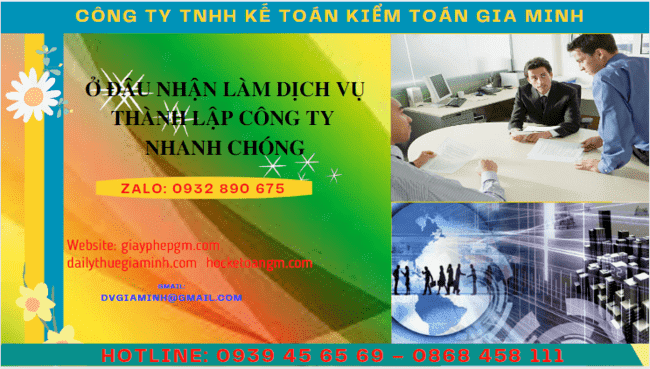Dịch vụ thành lập công ty nhanh-trọn gói-giá-rẻ tại Thái Bình