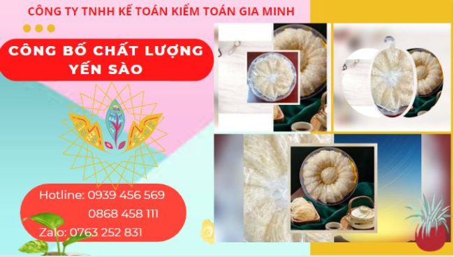 Công bố chất lượng yến sào 4 Thủ tục công bố các sản phẩm từ yến