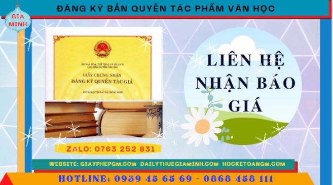 ĐĂNG KÝ BẢN QUYỀN TÁC PHẨM VĂN HỌC 5 Chi phí đăng ký bản quyền tác phẩm văn học