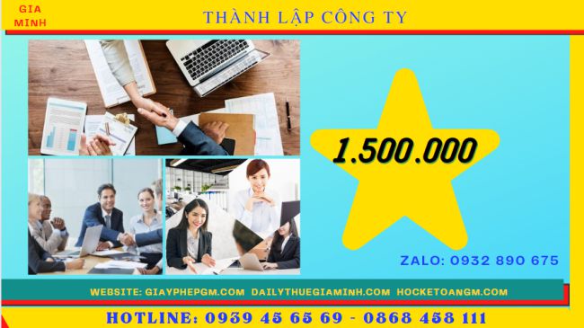 Dịch vụ đăng ký thành lập công ty nhanh 5 Chi phí đăng ký thành lập công ty nhanh