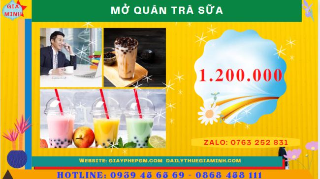 Chi phí mở quán trà sữa bao nhiêu