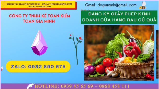 Dịch vụ làm giấy phép kinh doanh rau củ quả tại Tphcm 