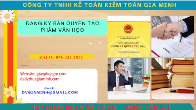 ĐĂNG KÝ BẢN QUYỀN TÁC PHẨM VĂN HỌC 4 Thủ tục đăng ký bản quyền tác phẩm