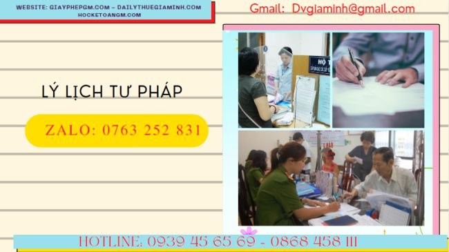 Dịch vụ làm lý lịch tư pháp 5 Thủ tục đăng ký làm phiếu lý lịch tư pháp