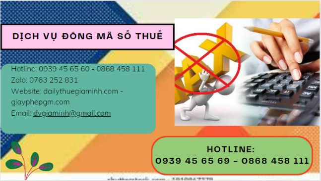 Dịch vụ đóng mã số thuế tại Hòa Bình 4 Cách mở lại mã số thuế bị đóng tại Hòa Bình