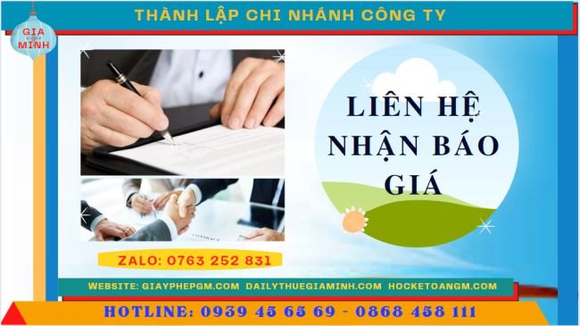 Chi phí đăng ký thành lập chi nhánh tại Hội An - Quảng Nam