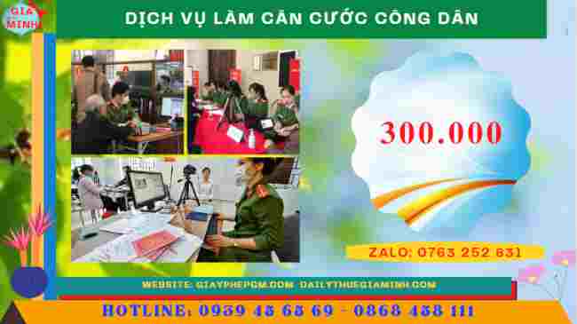 Chi phí dịch vụ làm căn cước công dân tại Bạc Liêu 