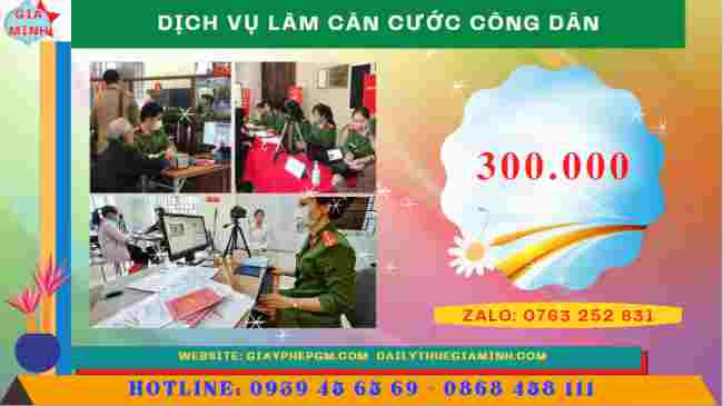 DỊCH VỤ THAY ĐỔI CĂN CƯỚC TẠI BÌNH ĐỊNH 12 Chi phí dịch vụ làm căn cước công dân tại Bình Định
