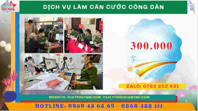Chi phí dịch vụ làm căn cước công dân tại Bình Thuận
