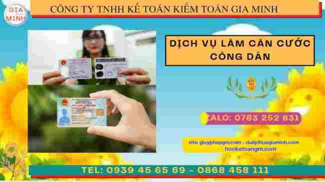 Dịch vụ làm căn cước công dân gắn chíp đúng hạn tại Bạc Liêu 