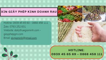 Dịch vụ làm giấy phép kinh doanh rau củ quả tại Mỹ Tho - Tiền Giang
