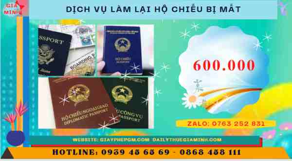 Dịch vụ làm lại hộ chiếu bị mất tại Bạc Liêu 9 Làm lại hộ chiếu do mất hoặc thất lạc hết bao nhiêu tiền tại Bạc Liêu