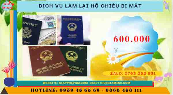 Dịch vụ làm lại hộ chiếu bị mất tại Đồng Tháp 9 Làm lại hộ chiếu do mất hoặc thất lạc hết bao nhiêu tiền tại Đồng Tháp