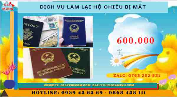 Làm lại hộ chiếu do mất hoặc thất lạc hết bao nhiêu tiền tại Hải Phòng