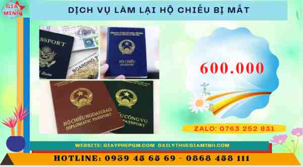 Làm lại hộ chiếu do mất hoặc thất lạc hết bao nhiêu tiền tại Lai Châu