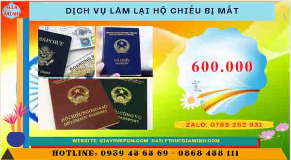 Dịch vụ làm lại hộ chiếu bị mất tại Thanh Hóa 5 Làm lại hộ chiếu do mất hoặc thất lạc hết bao nhiêu tiền tại Thanh Hóa