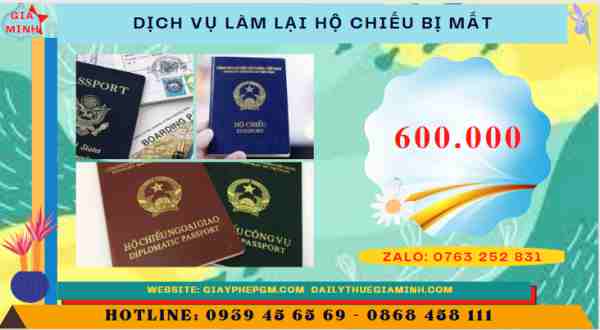 Dịch vụ làm lại hộ chiếu bị mất tại Thành phố Hải Phòng 13 Làm lại hộ chiếu do mất hoặc thất lạc hết bao nhiêu tiền tại Thành Phố Hải Phòng