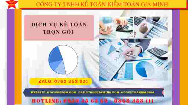 Bảng giá dịch vụ kế toán thuế trọn gói tại Bạc Liêu