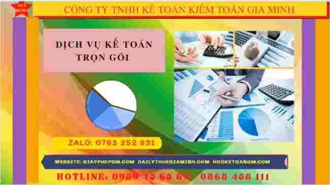 Bảng giá dịch vụ kế toán thuế trọn gói tại   Bình Dương 
